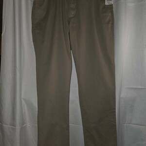 NEW MEN'S 1901  Ballard slim Fit Flat Front Chino Pants Tan Burrow 35W 30L